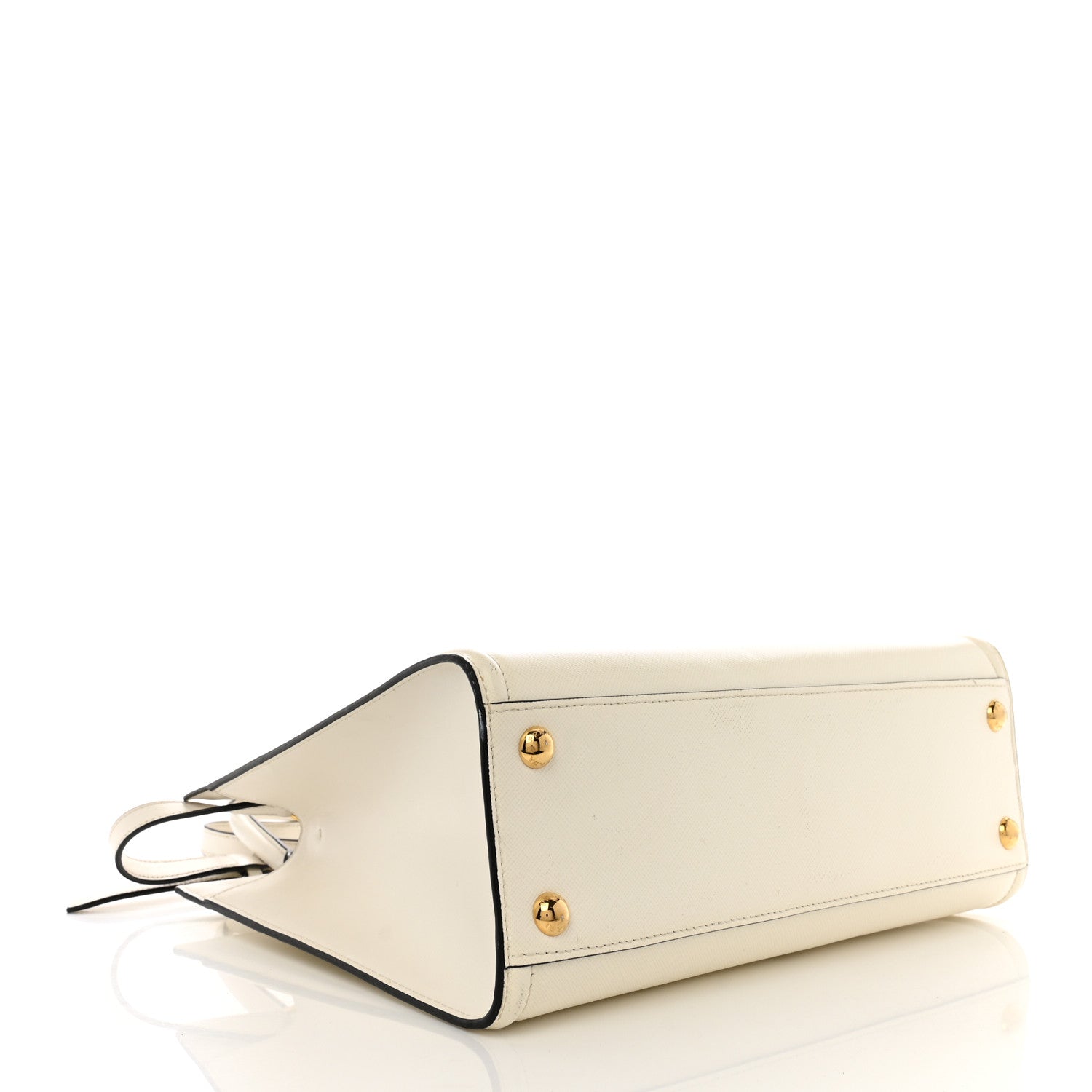 Prada Saffiano Soft Calfskin Zippered Tote  White 4 of 11