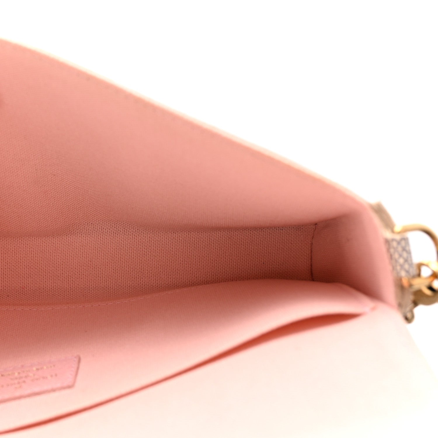 Louis Vuitton Damier Azur Pochette Felicie Chain Wallet Rose Ballerine 6 of 10