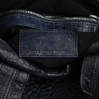Alexander Wang Pebbled Lambskin Rocco Midnight 6 of 7