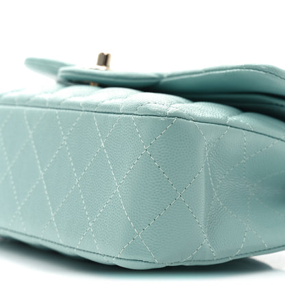 Chanel Caviar Quilted Small Double Flap Light Blue 10 of 10