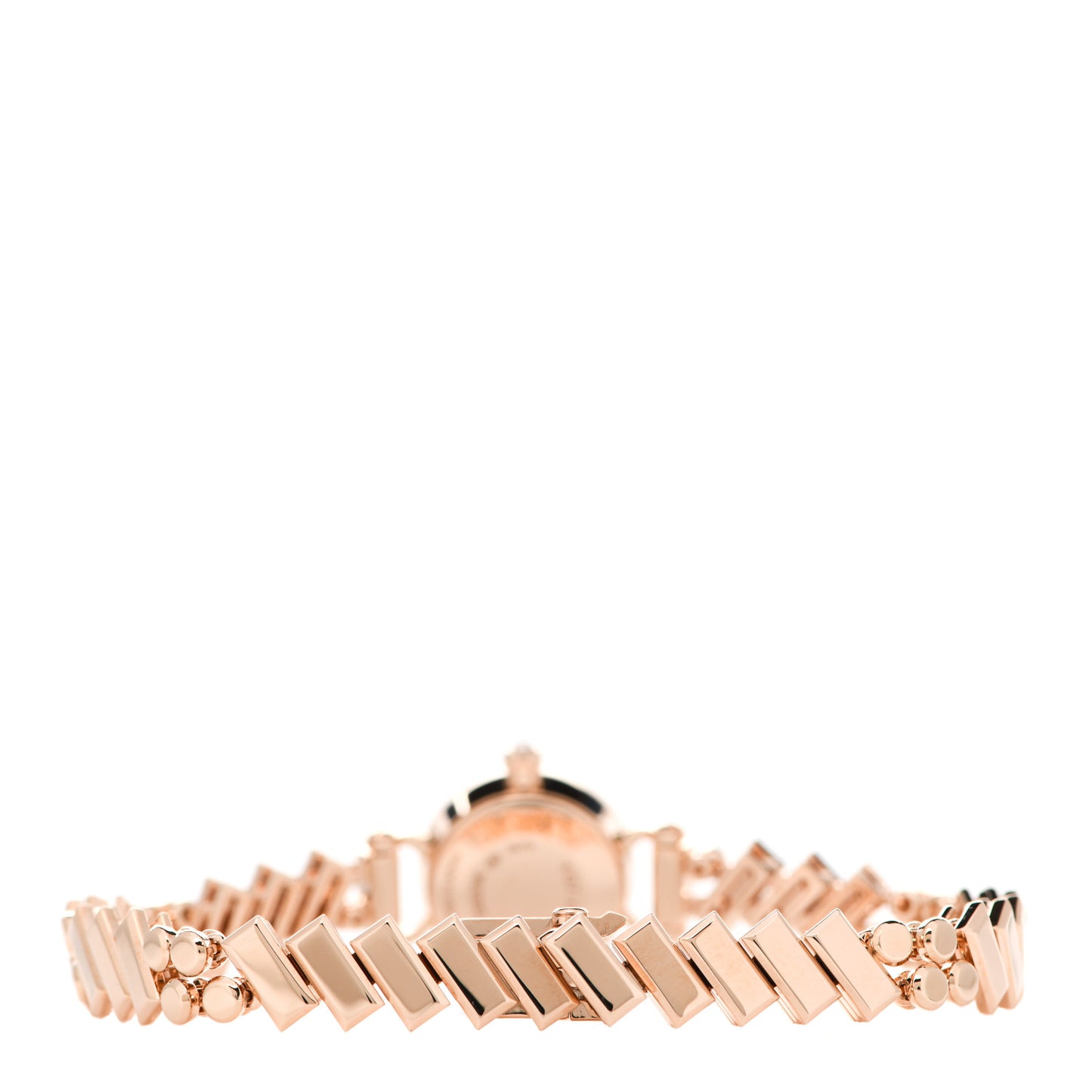 18K Rose Gold Diamond Mother of Pearl 16mm Faubourg Polka Mini Quartz Watch