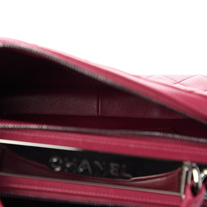 Chanel Lambskin Quilted Medium Trendy CC Bowling Bag Dark Pink 6 of 11