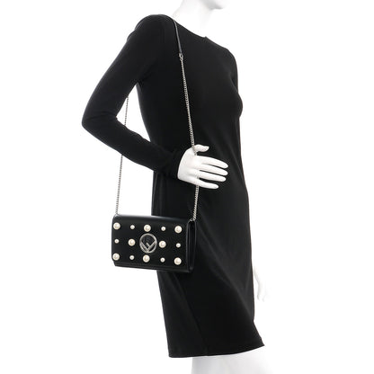 Fendi Vitello Liberty Pearl F is Fendi Wallet On Chain Black 2 of 7