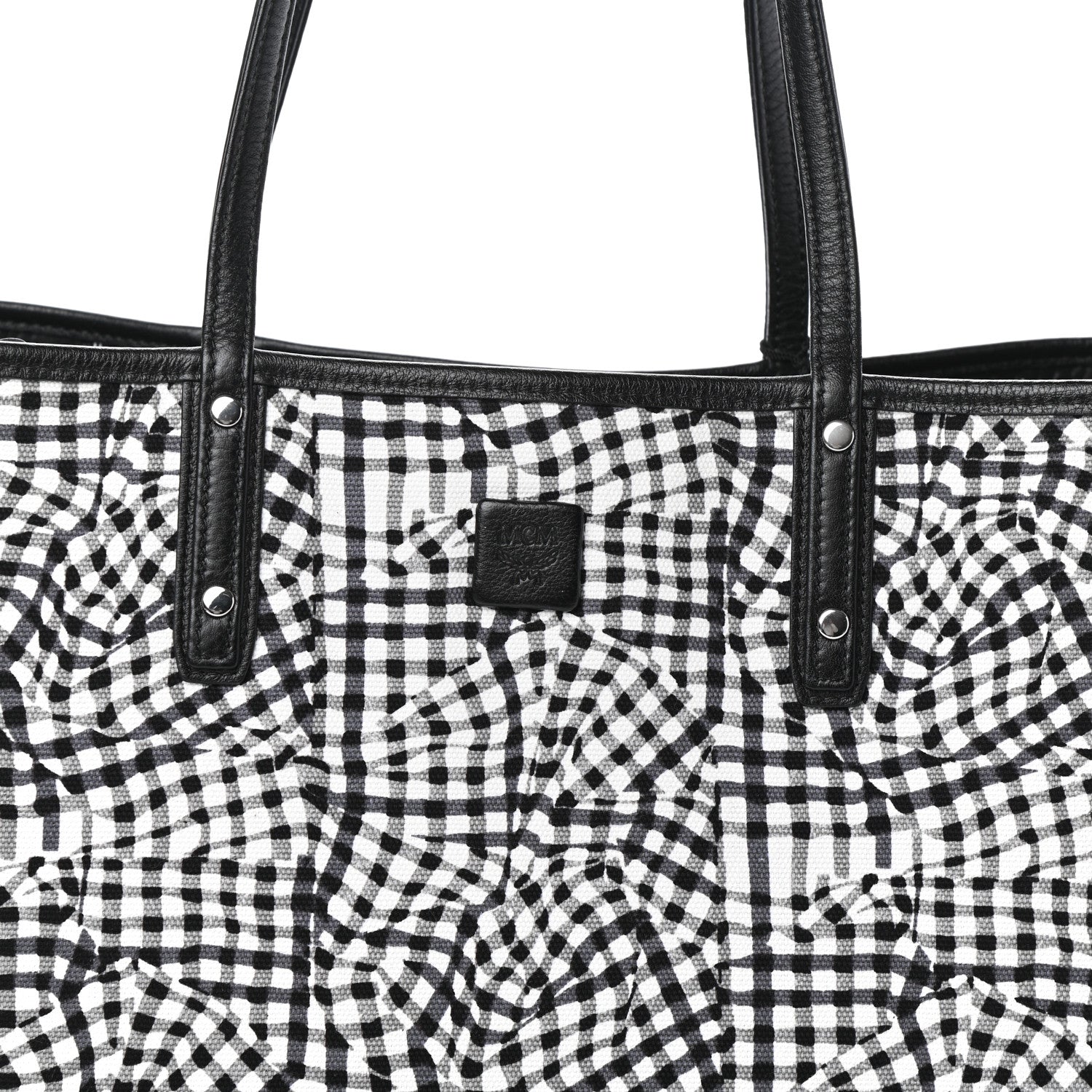 MCM Visetos Medium Project Reversible Shopper Tote Black 9 of 14