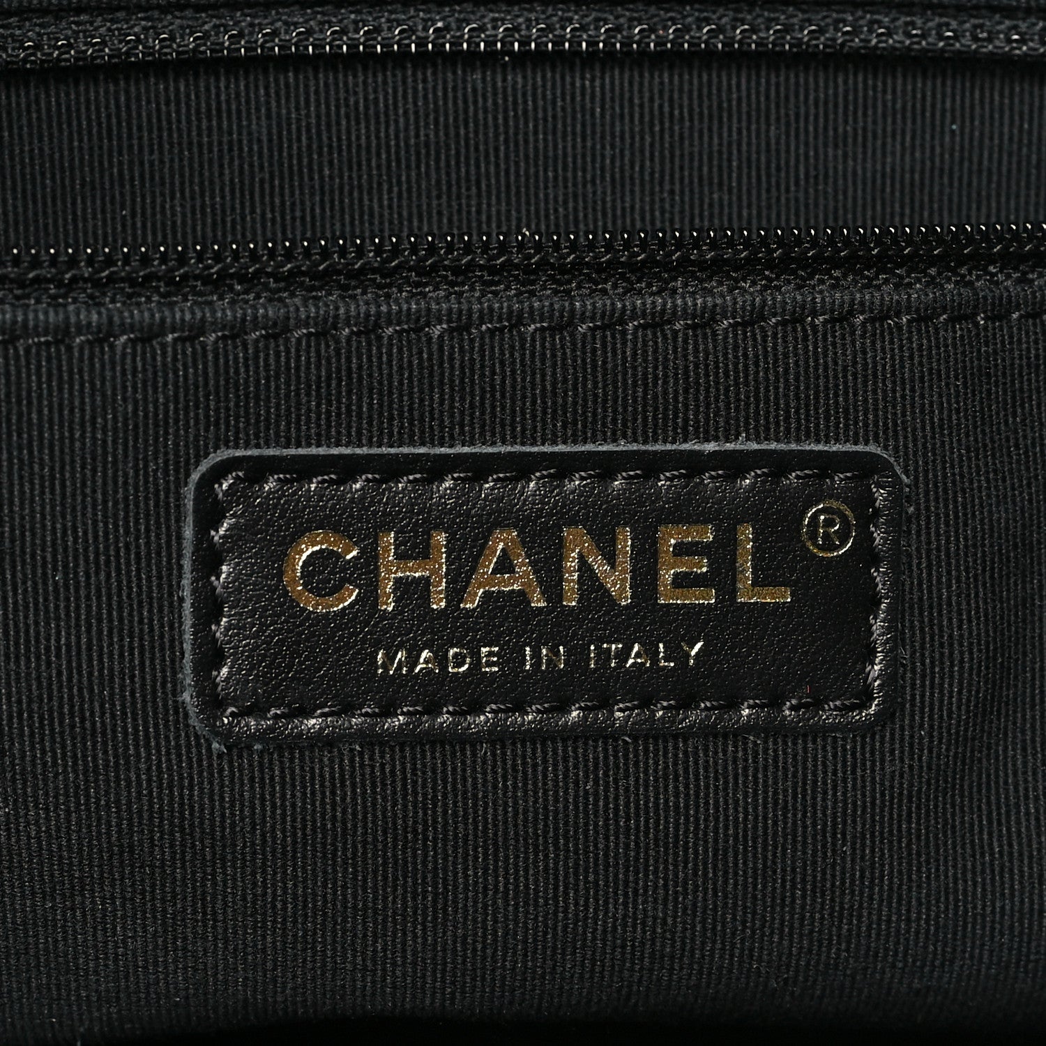 Chanel Calfskin Quilted Chain Lines Shopping Tote Black 6 of 10