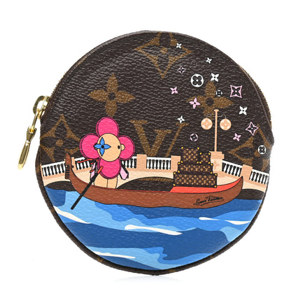 Louis Vuitton Monogram 2019 Christmas Animation Round Coin Purse Blue 1 of 8