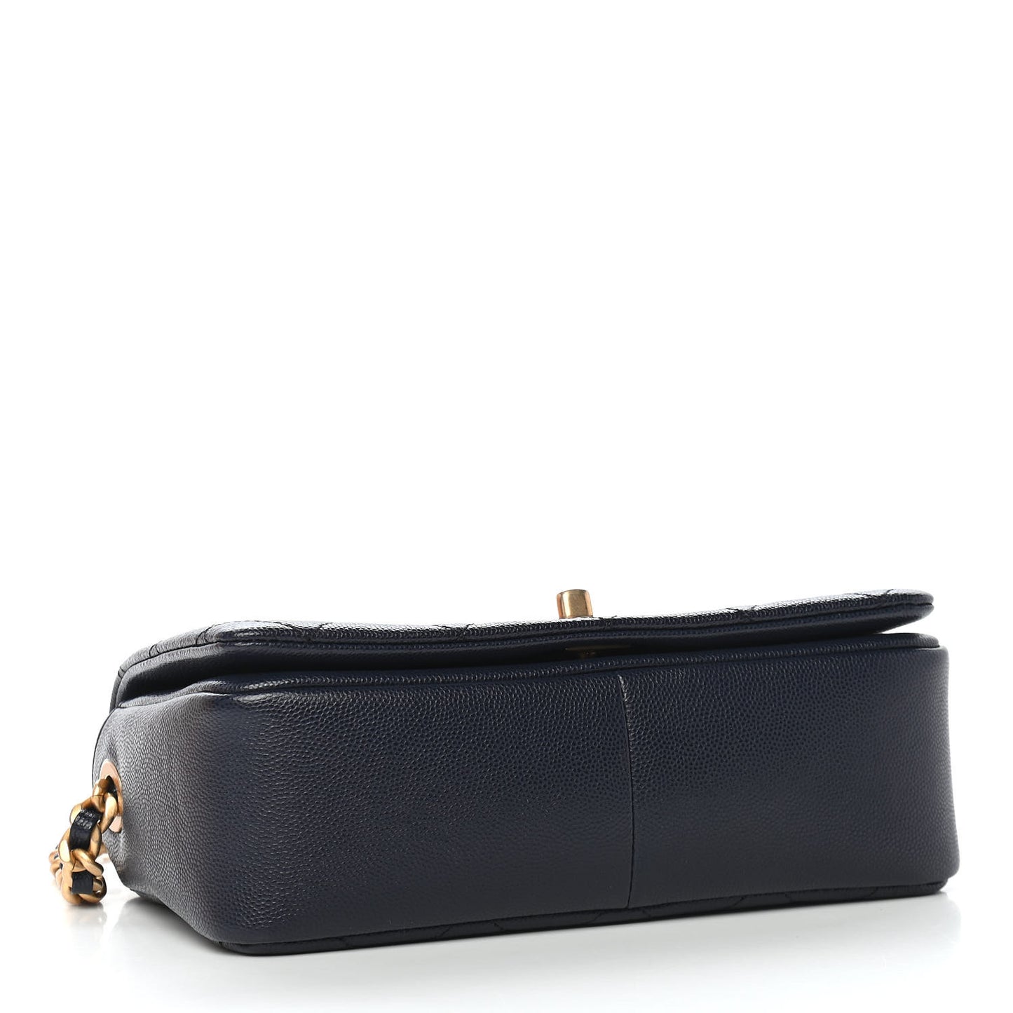 Caviar Quilted Small Fashion Therapy Flap Bag Navy Blue