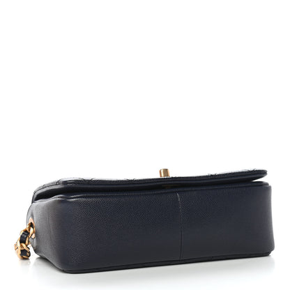 Chanel Caviar Quilted Small Fashion Therapy Flap Bag Navy Blue 3 of 8