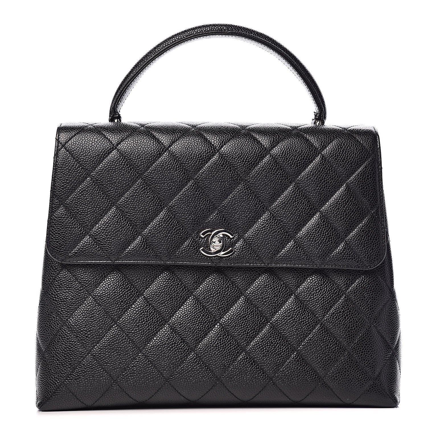 Chanel Caviar Quilted Jumbo Kelly Flap Black 1 of 12