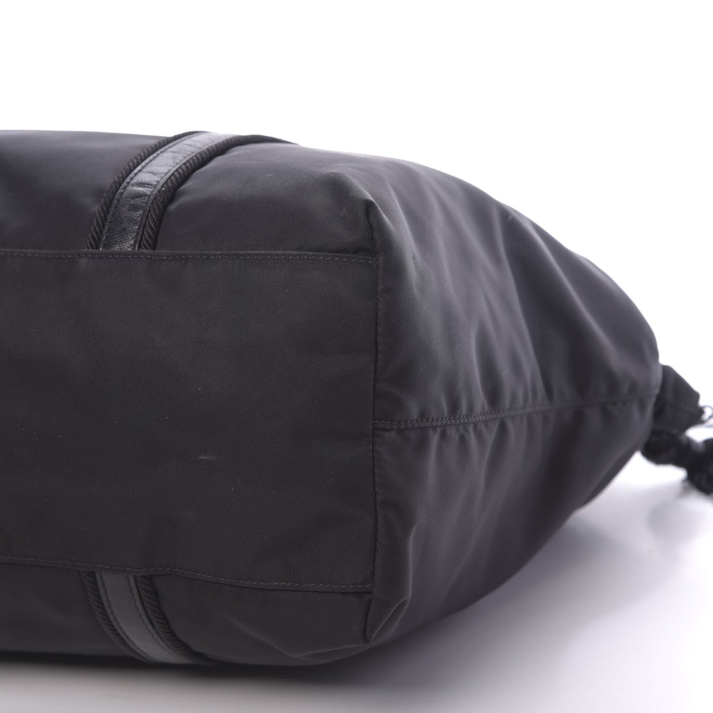 Tessuto Nylon Tassel Duffel Bag Black