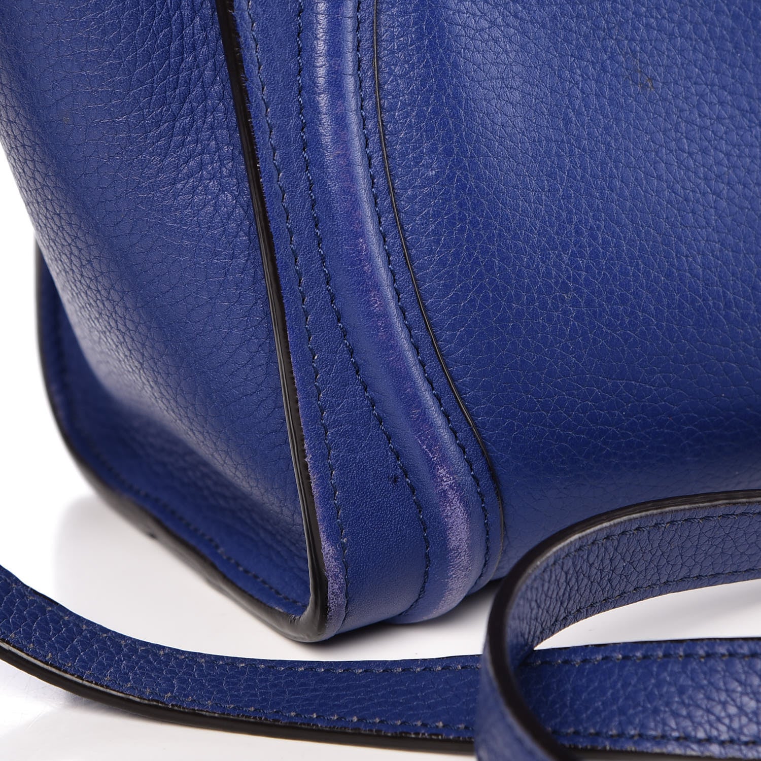 Celine Drummed Calfskin Nano Luggage Indigo 14 of 26