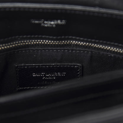 Saint Laurent Calfskin Y Quilted Monogram Toy Loulou Crossbody Bag Black 10 of 13