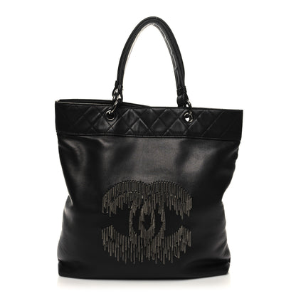 Chanel Lambskin Rock And Cabaret Chain Fringe Tote Black 1 of 11
