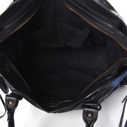 Balenciaga Agneau Graffiti All Over Classic Hardware City Black Vert Rouge 5 of 10