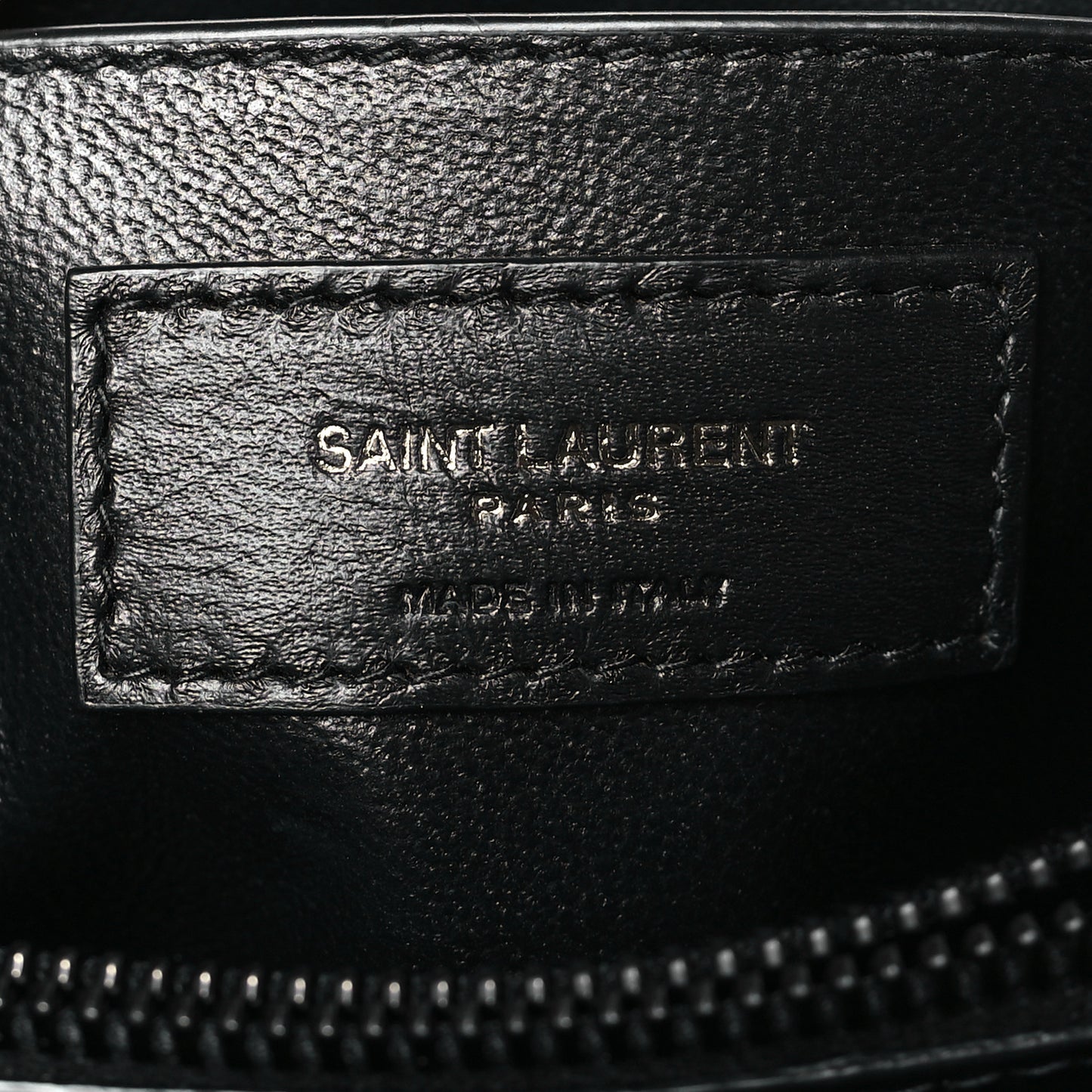 Calfskin Y Quilted Monogram Monochrome Small Loulou Chain Satchel Black