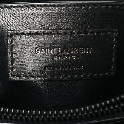 Saint Laurent Calfskin Y Quilted Monogram Monochrome Small Loulou Chain Satchel Black 6 of 9