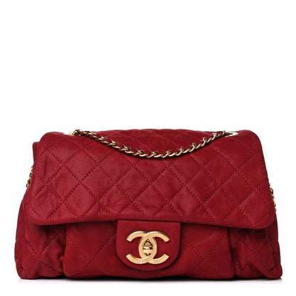 Chanel Iridescent Calfskin Quilted Flap Bag Red 1 of 12