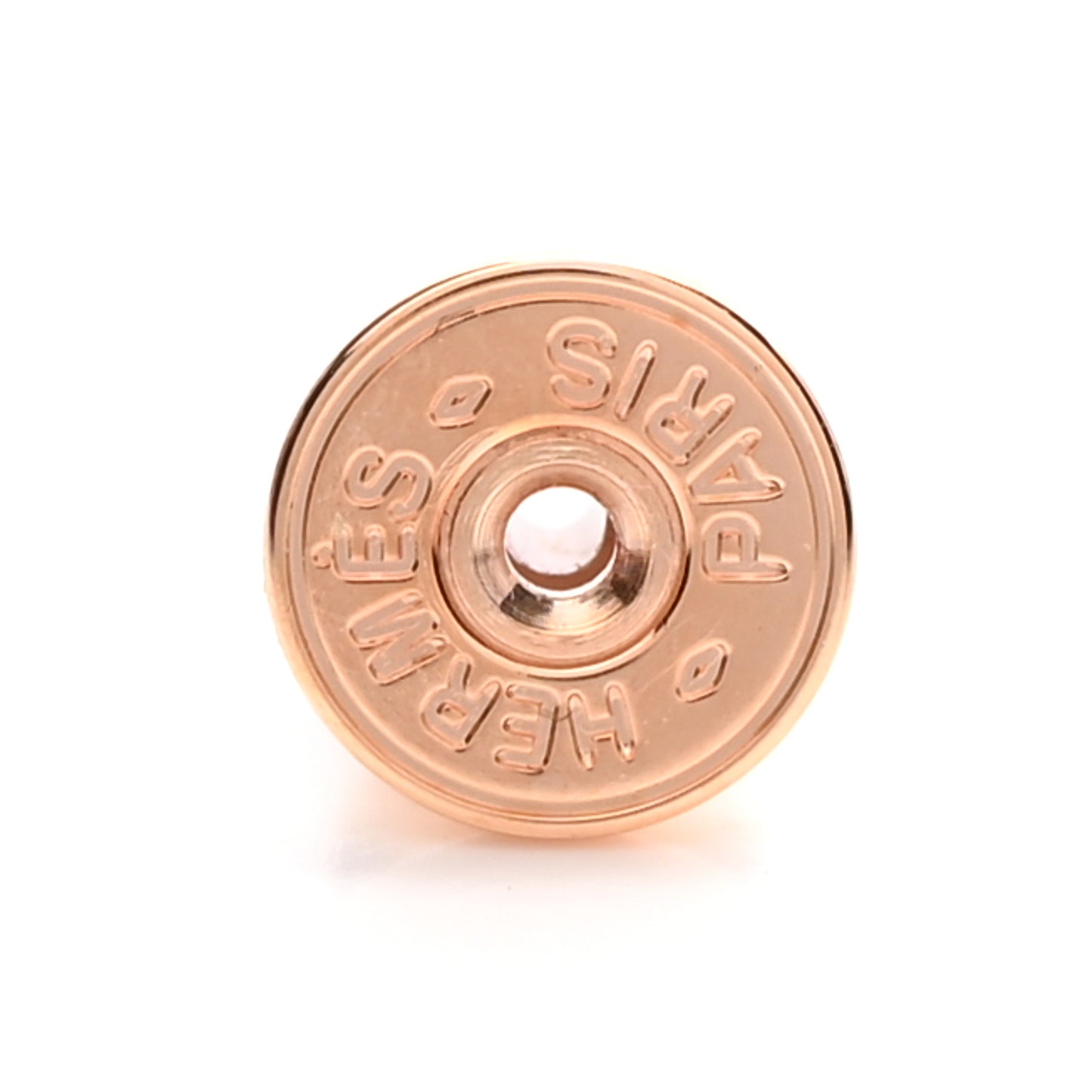Rose Gold Lacquered Mini Pop H Earrings Black