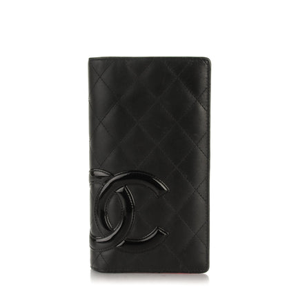 Chanel Calfskin Quilted Cambon Yen Wallet Black 1 of 7