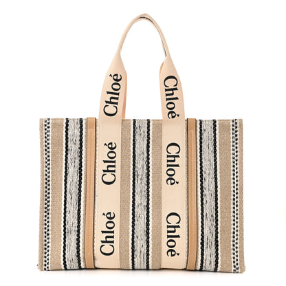 Chloe Knit Large Woody Ribbon Tote Nude 1 of 9