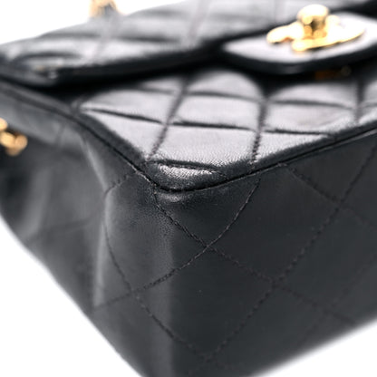 Chanel Lambskin Quilted Mini Square Flap Bag Black 8 of 28