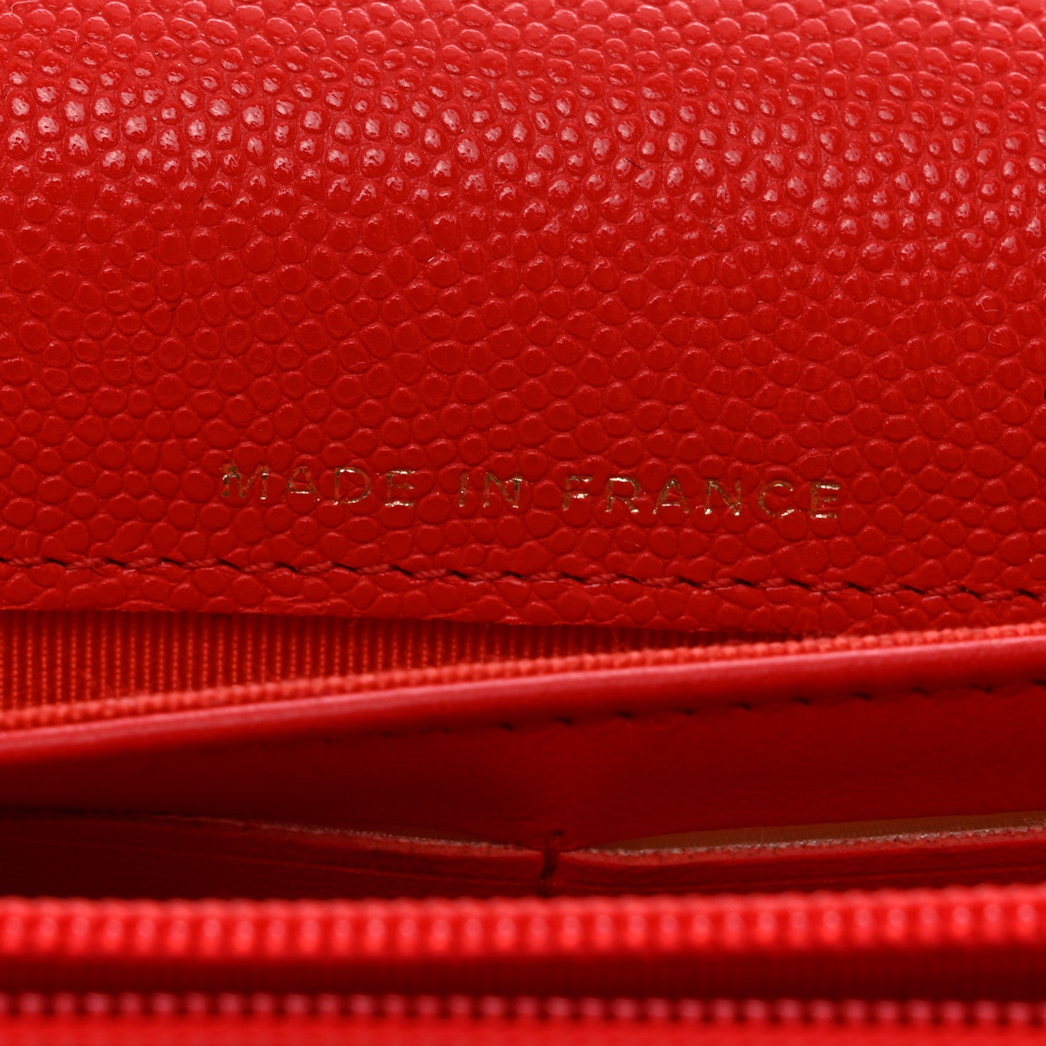 Chanel Caviar Quilted Large Gusset Flap Wallet Red 7 of 9