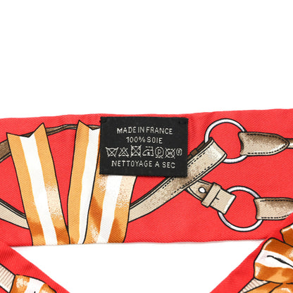 Hermes Silk Jumping Twilly Rouge Vif Caramel 4 of 4