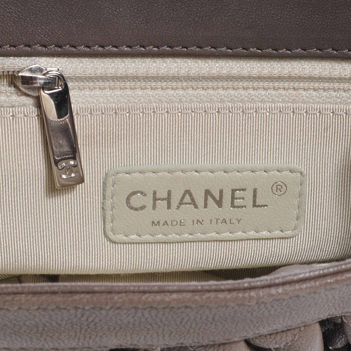 Washed Lambskin Chain Around Mini Messenger Taupe