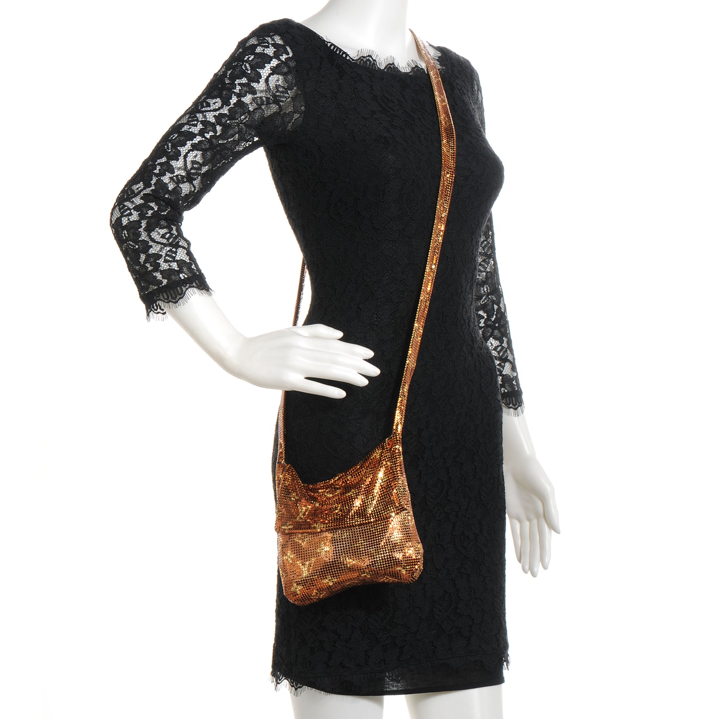 Monogram Mesh Metal Frances Gold