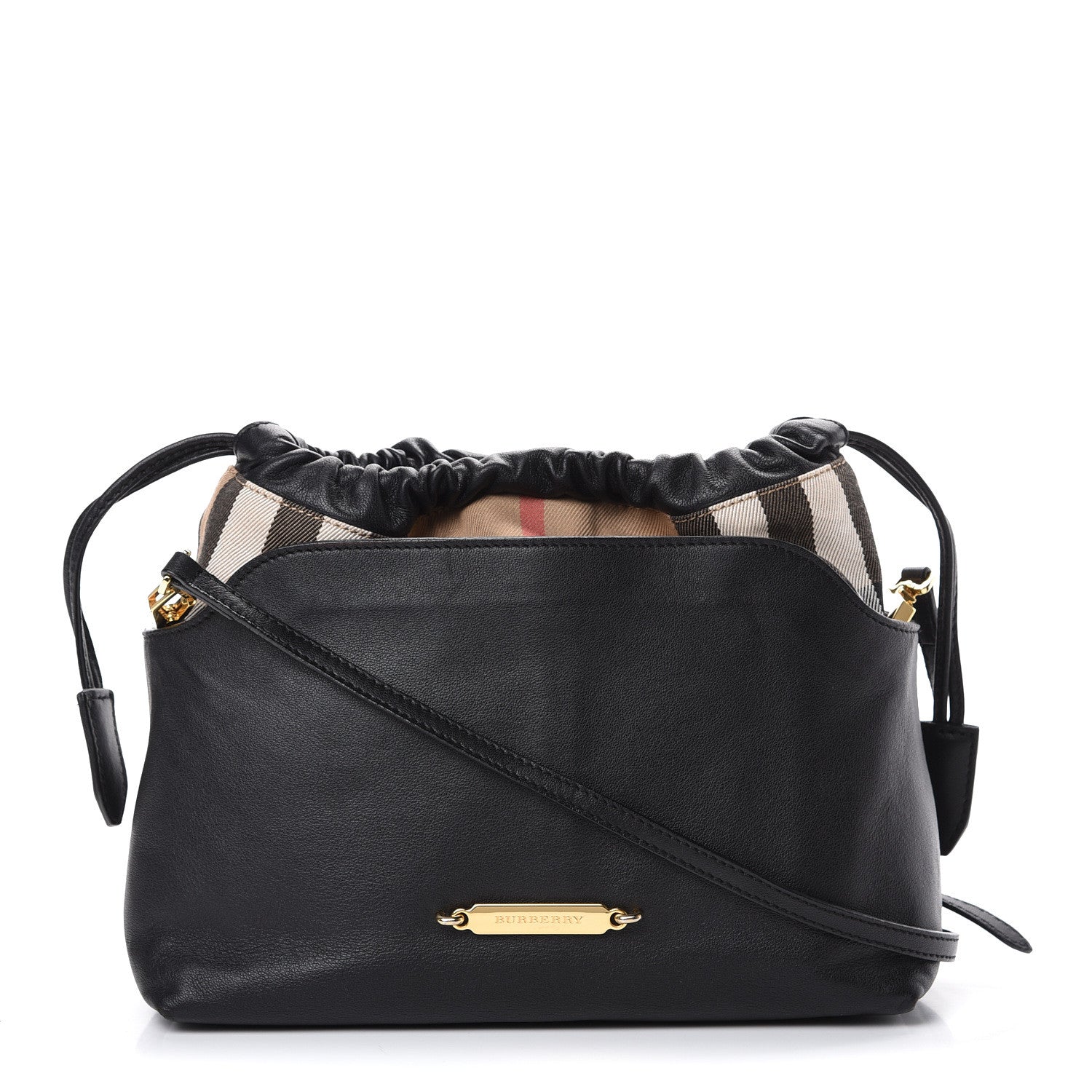Burberry Calfskin House Check Little Crush Black 1 of 11