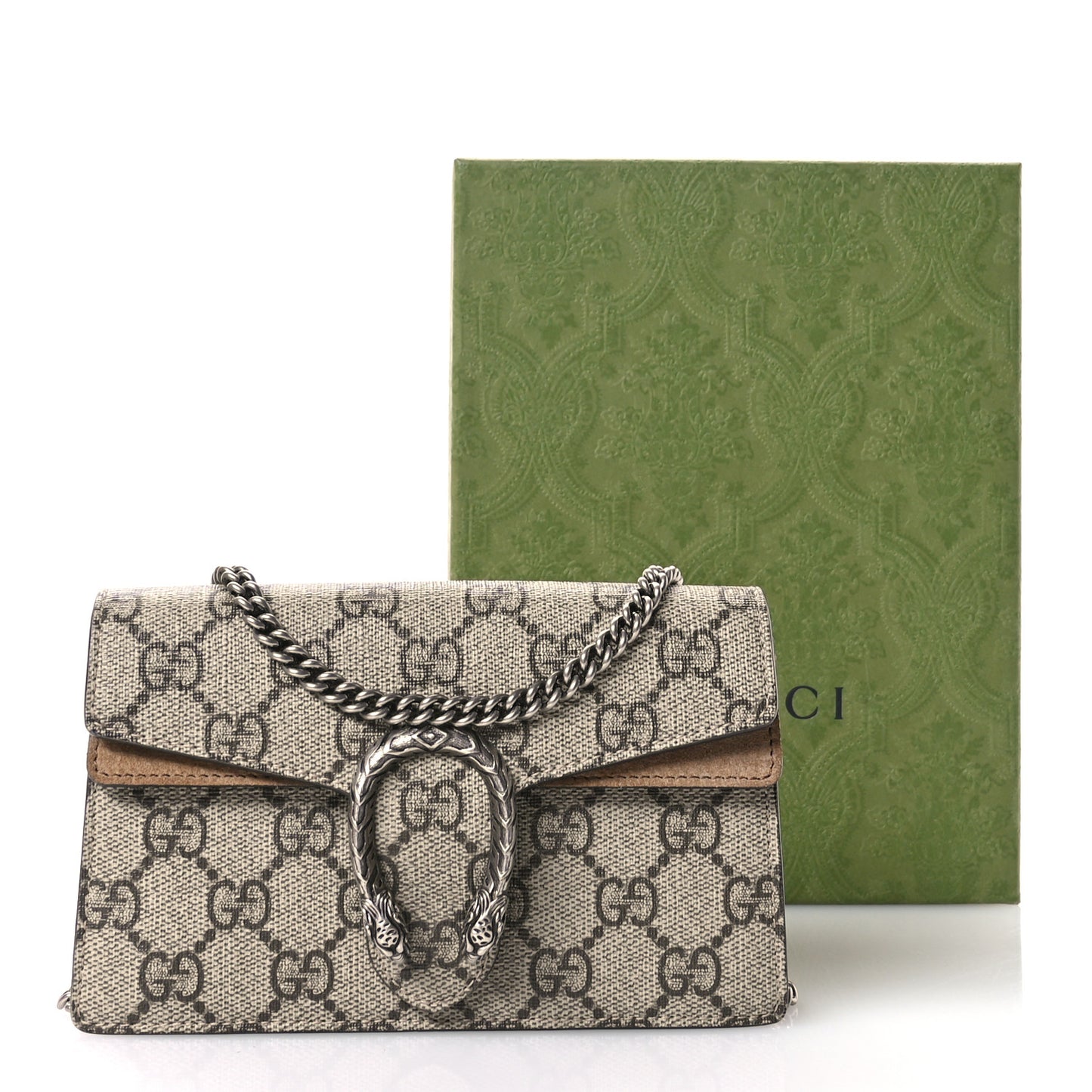 GG Supreme Monogram Super Mini Dionysus Shoulder Bag Taupe