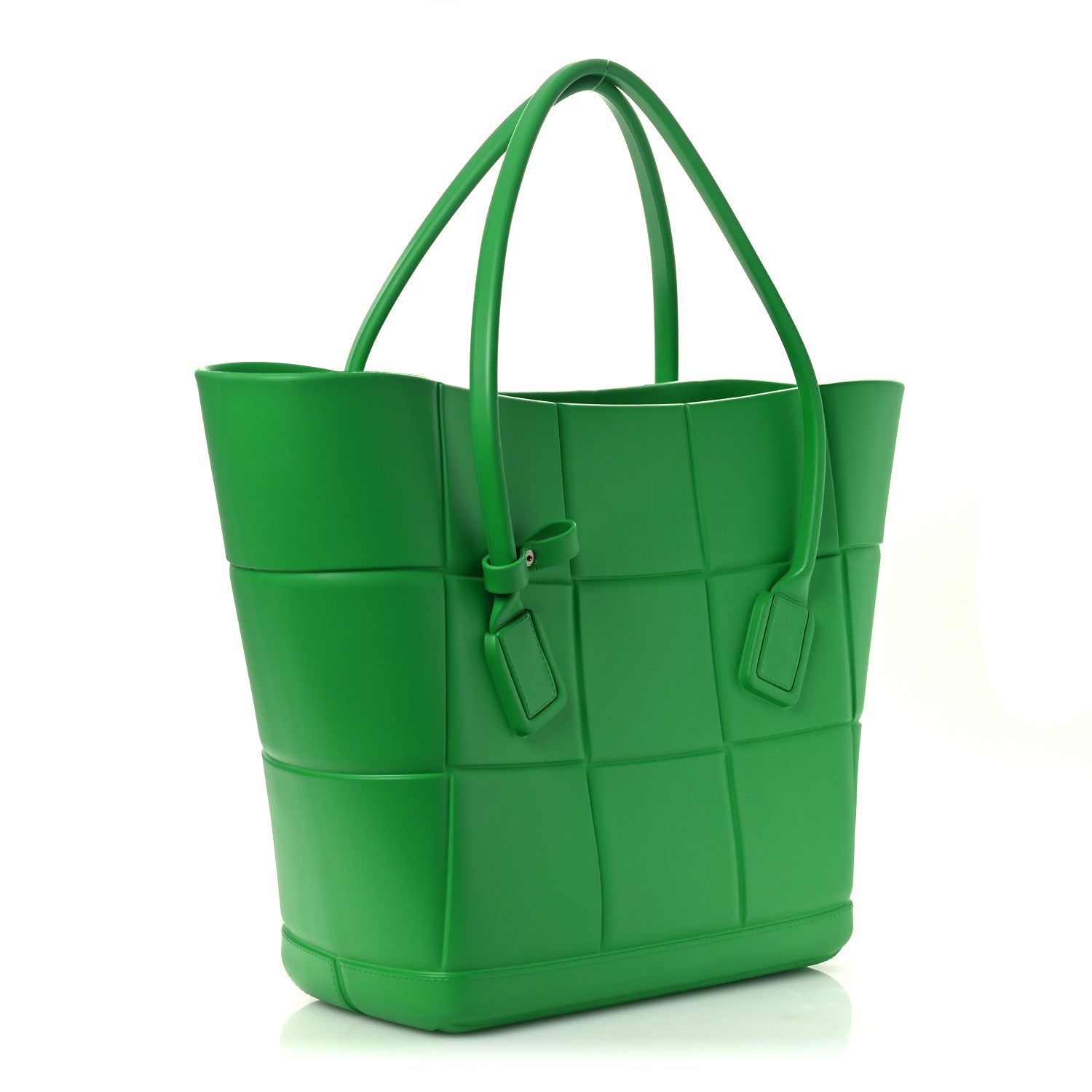 Bottega Veneta Rubber Maxi Intrecciato Medium Arco Grass 2 of 11