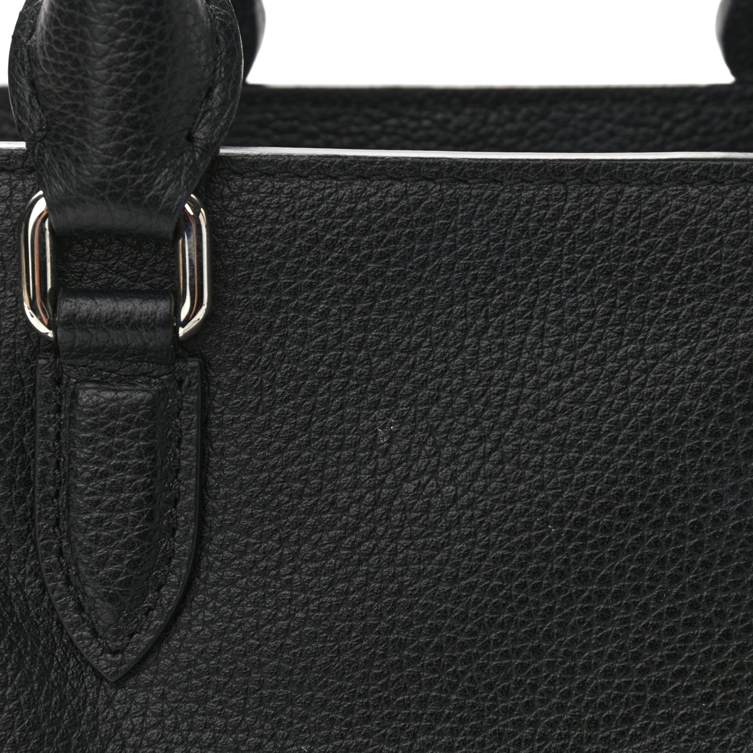 Alexander McQueen Pebbled Calfskin Mini Skull Padlock Zip Around Tote Black 9 of 10