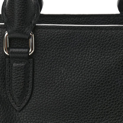 Alexander McQueen Pebbled Calfskin Mini Skull Padlock Zip Around Tote Black 9 of 10
