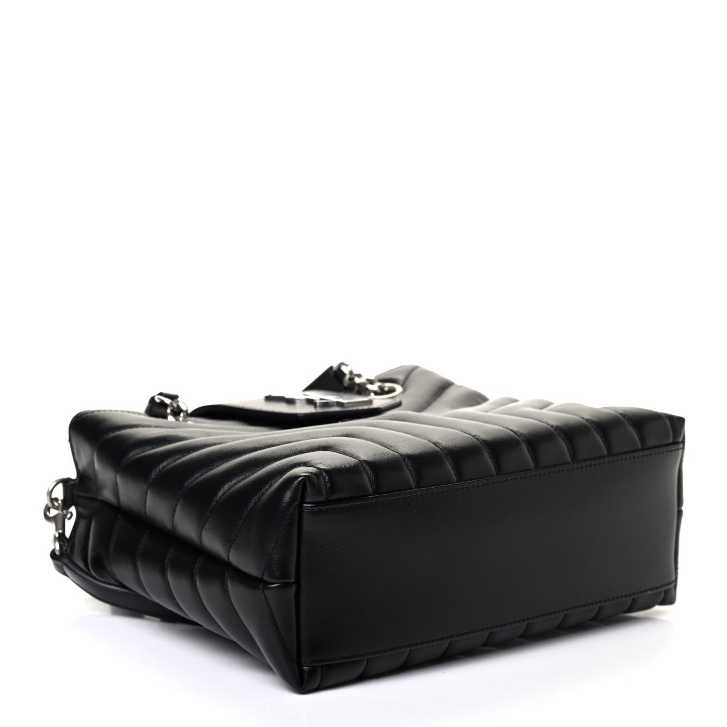 Saint Laurent Calfskin Y Quilted Monogram Small Loulou Shopper Black 3 of 4