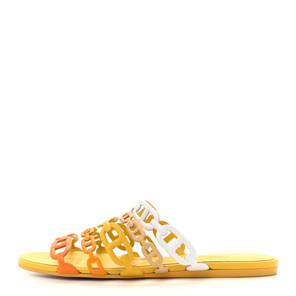 Hermes Nappa Thalassa Sandals 39 Jaune Citrone 1 of 9