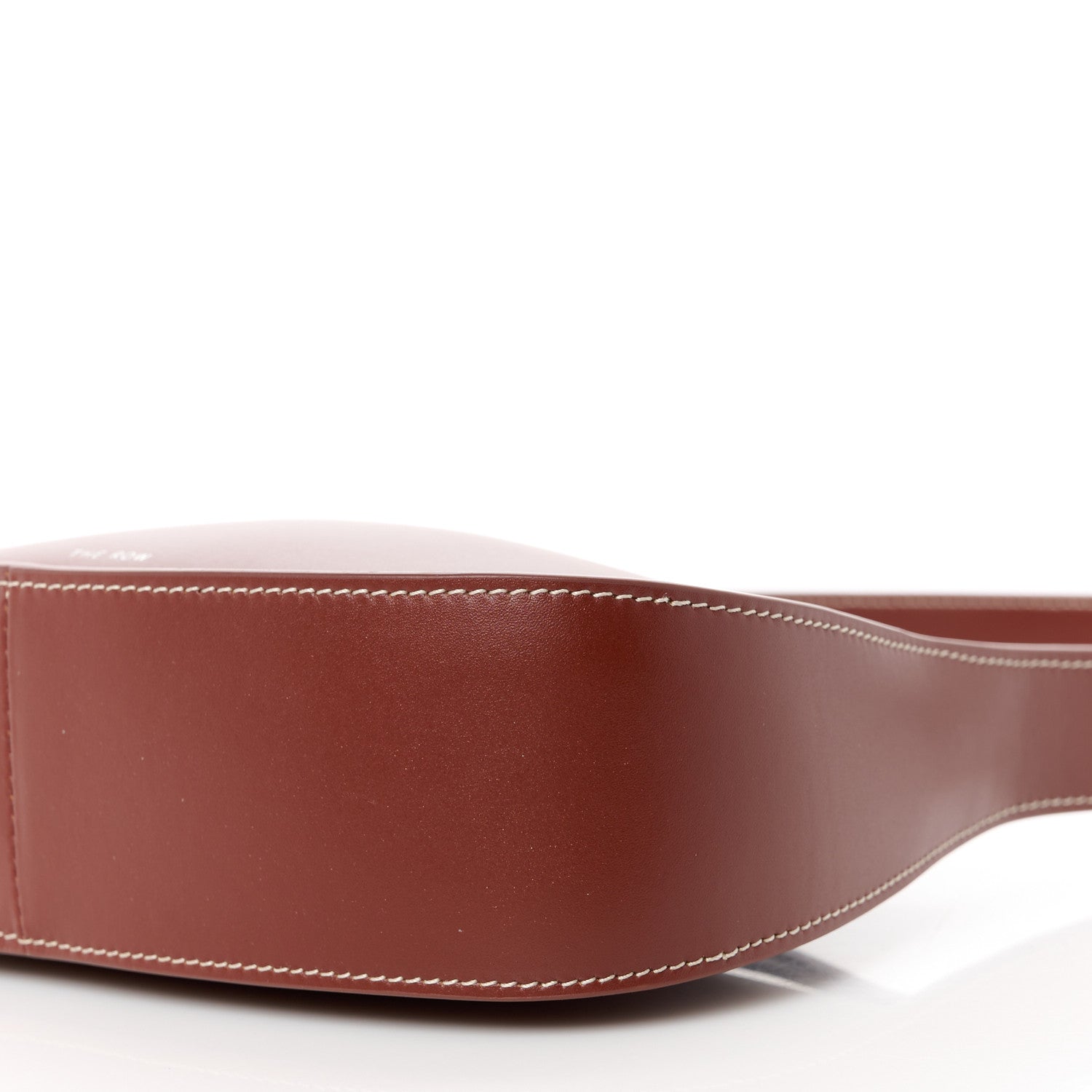 The Row Smooth Calfskin Half Moon Shoulder Bag Cherry Wood 9 of 10