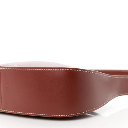 The Row Smooth Calfskin Half Moon Shoulder Bag Cherry Wood 9 of 10