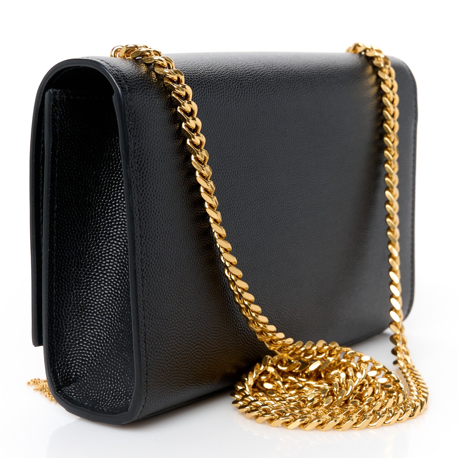 Saint Laurent Grain De Poudre Small Classic Monogram Kate Tassel Satchel Black 3 of 11