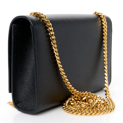 Saint Laurent Grain De Poudre Small Classic Monogram Kate Tassel Satchel Black 3 of 11