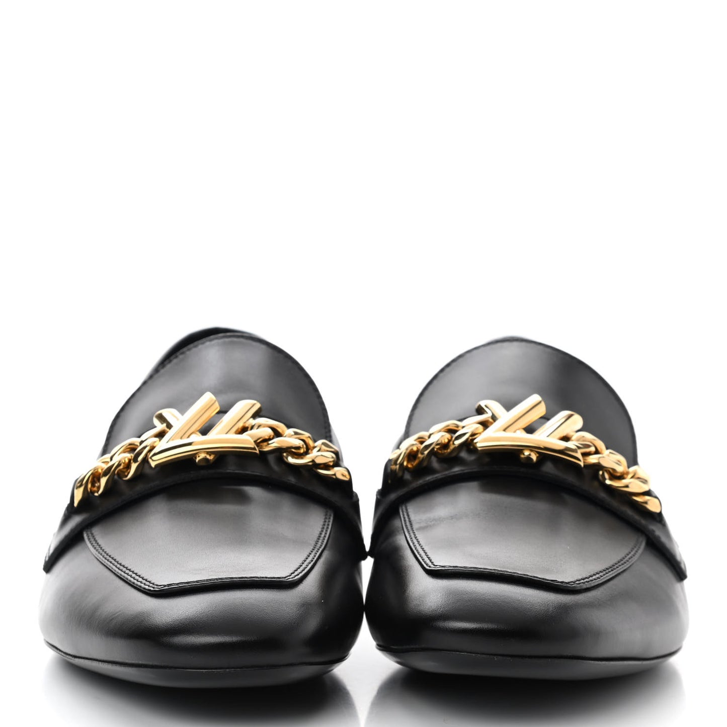 Calfskin Upper Case Flat Loafer 40 Black