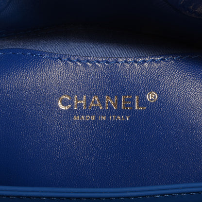 Chanel Patent Quilted Large Just Mademoiselle Bowling Bag Dark Blue 6 of 8