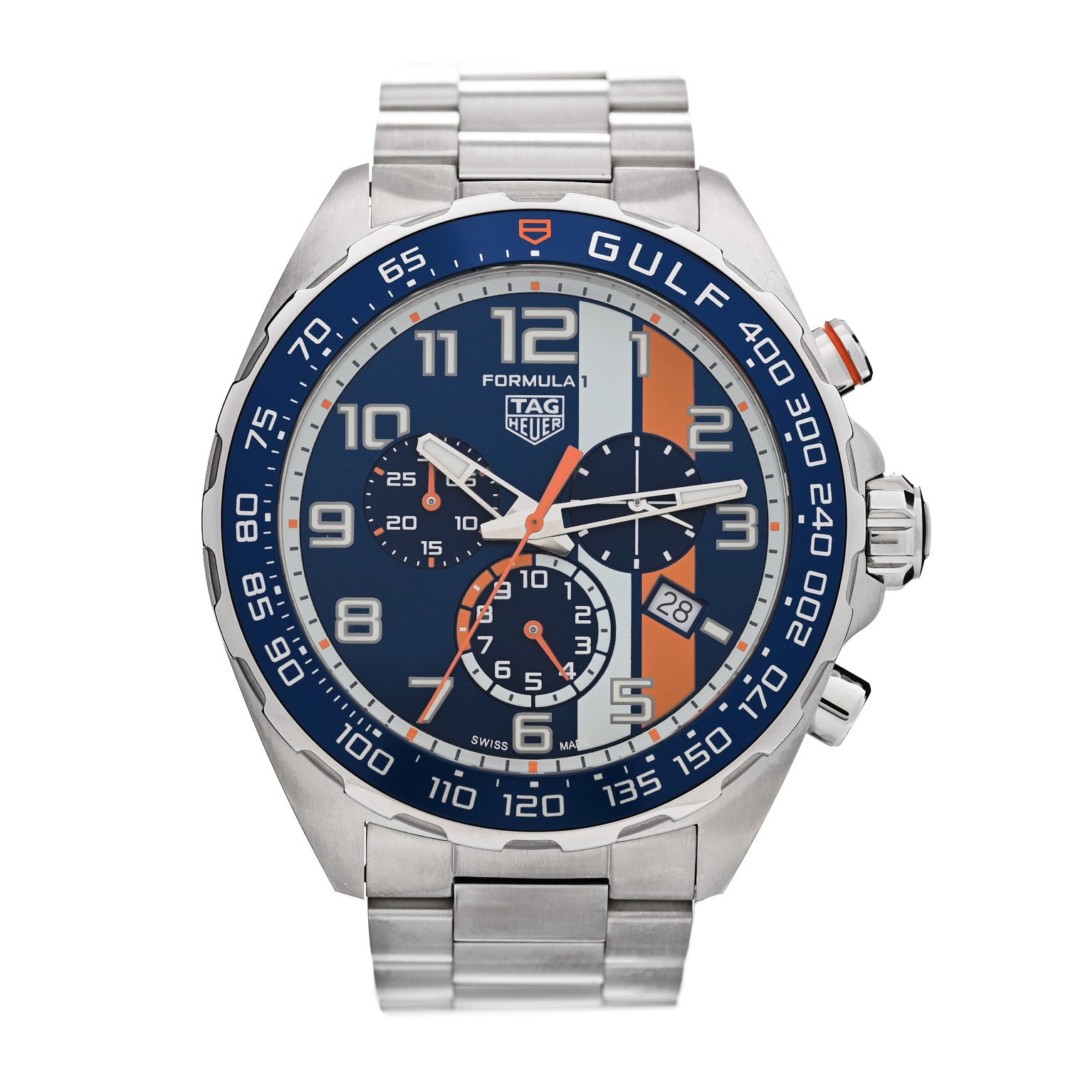Tag Heuer Stainless Steel 43mm Formula 1 Chronograph Quartz Watch Blue CAZ101AT 1 of 5