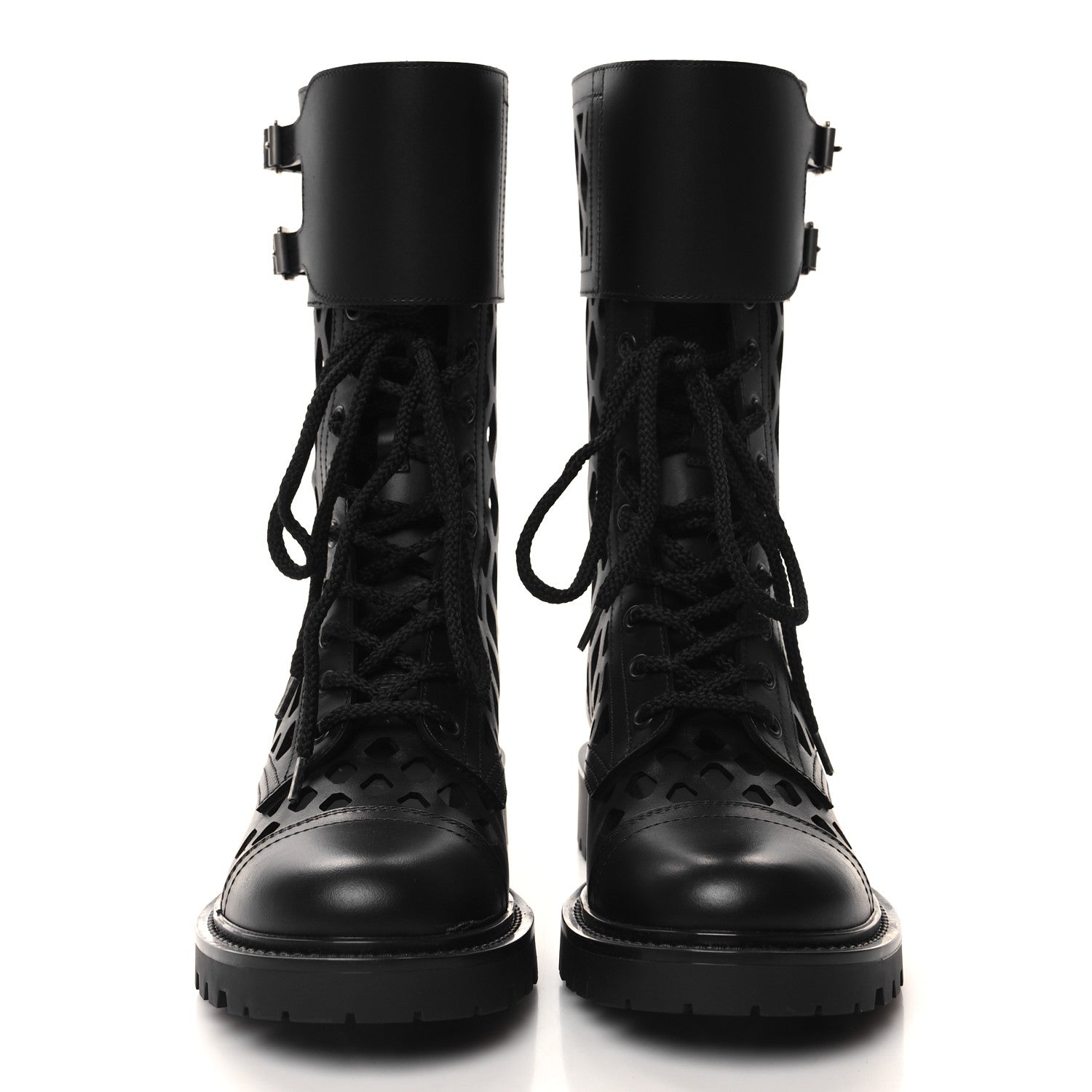 Christian Dior Matte Calfskin Womens D-Trap 30mm Tall Boots 36.5 Black 2 of 8