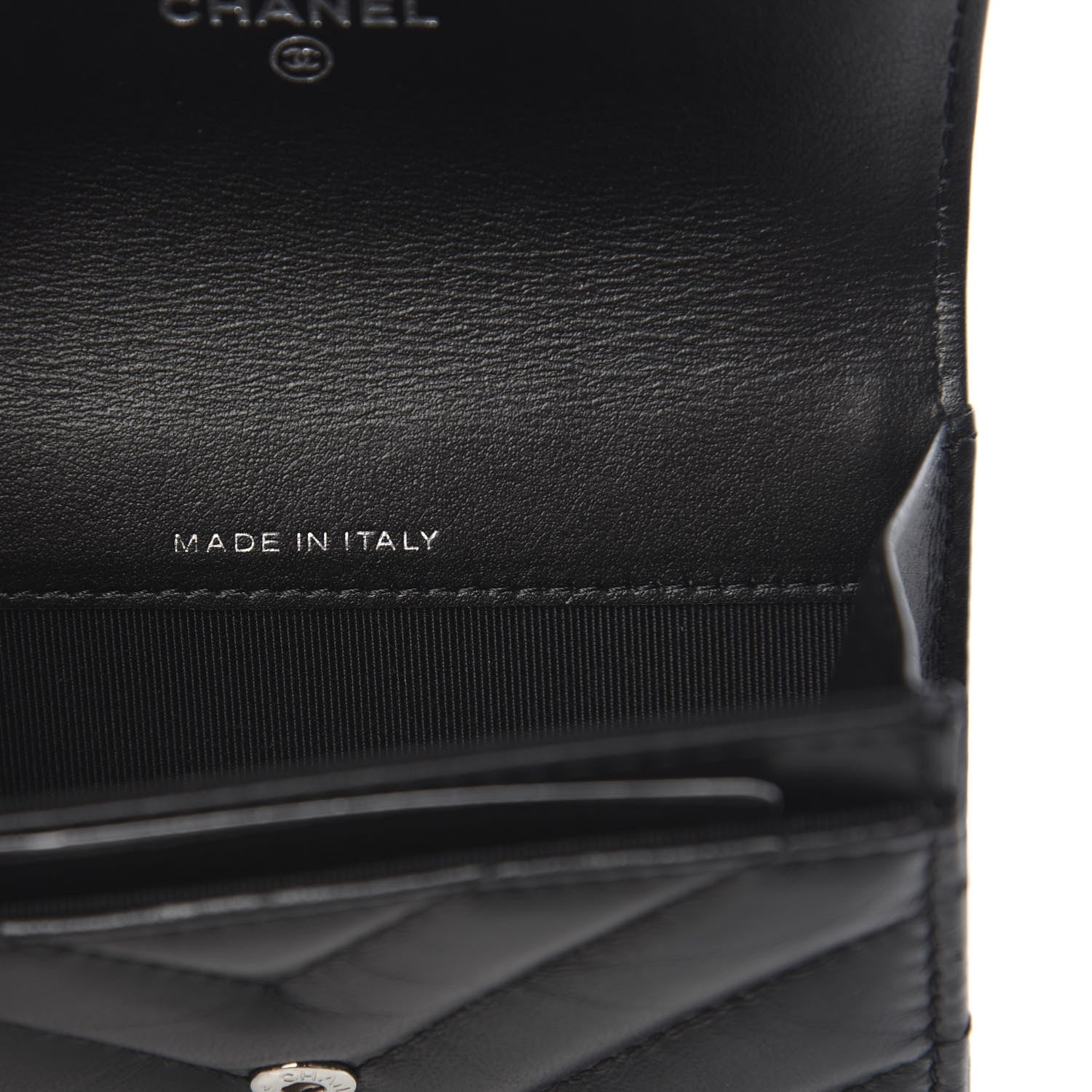 Chanel Aged Calfskin Chevron Quilted Reissue Card Holder Wallet So Black 6 of 8