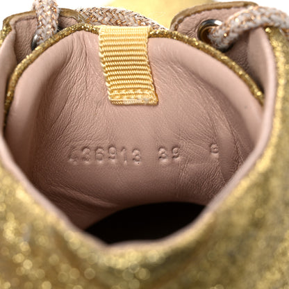 Gucci Glitter Web New Bright High Top Sneakers 39 Oro 8 of 15