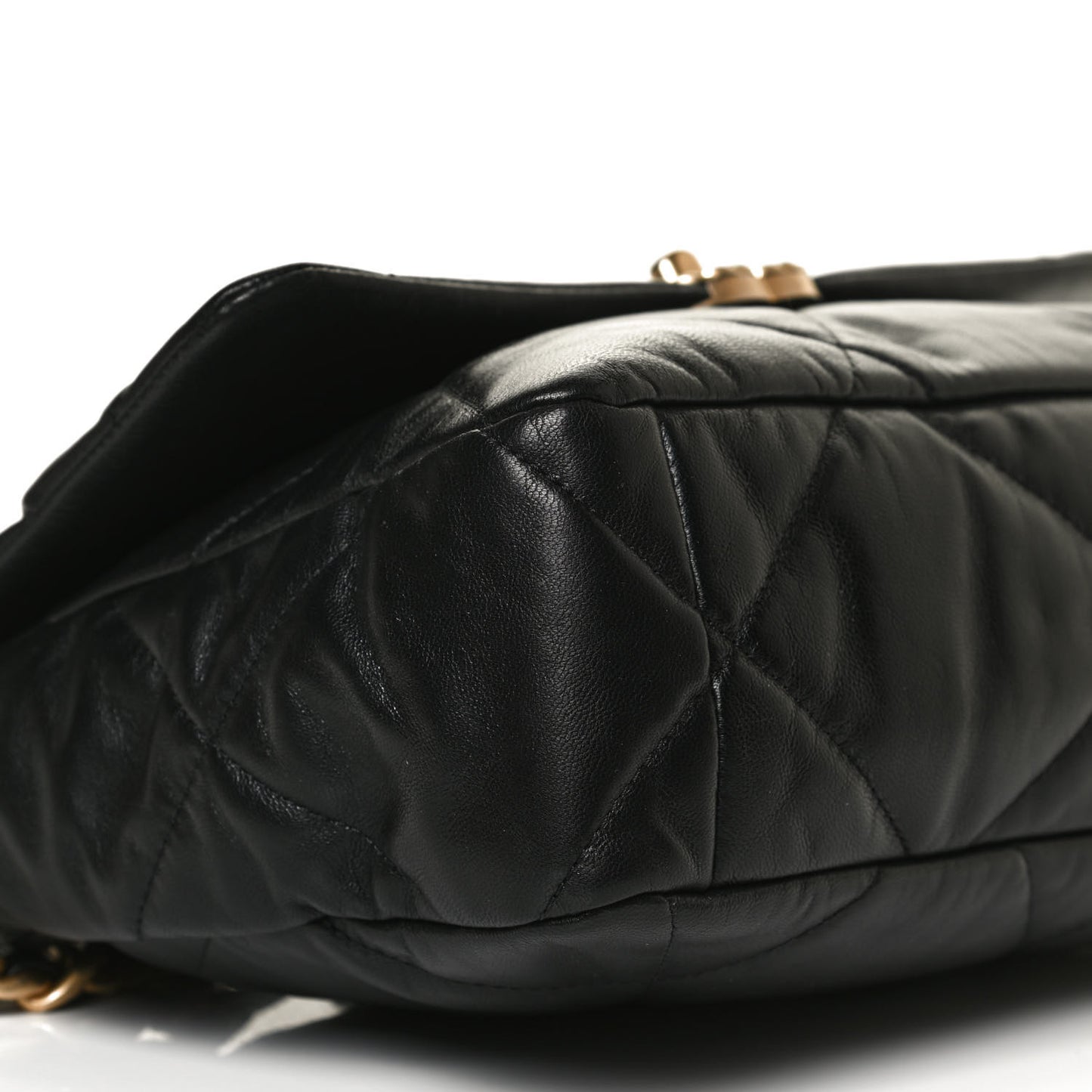 Goatskin Quilted Large Chanel 19 Flap Black