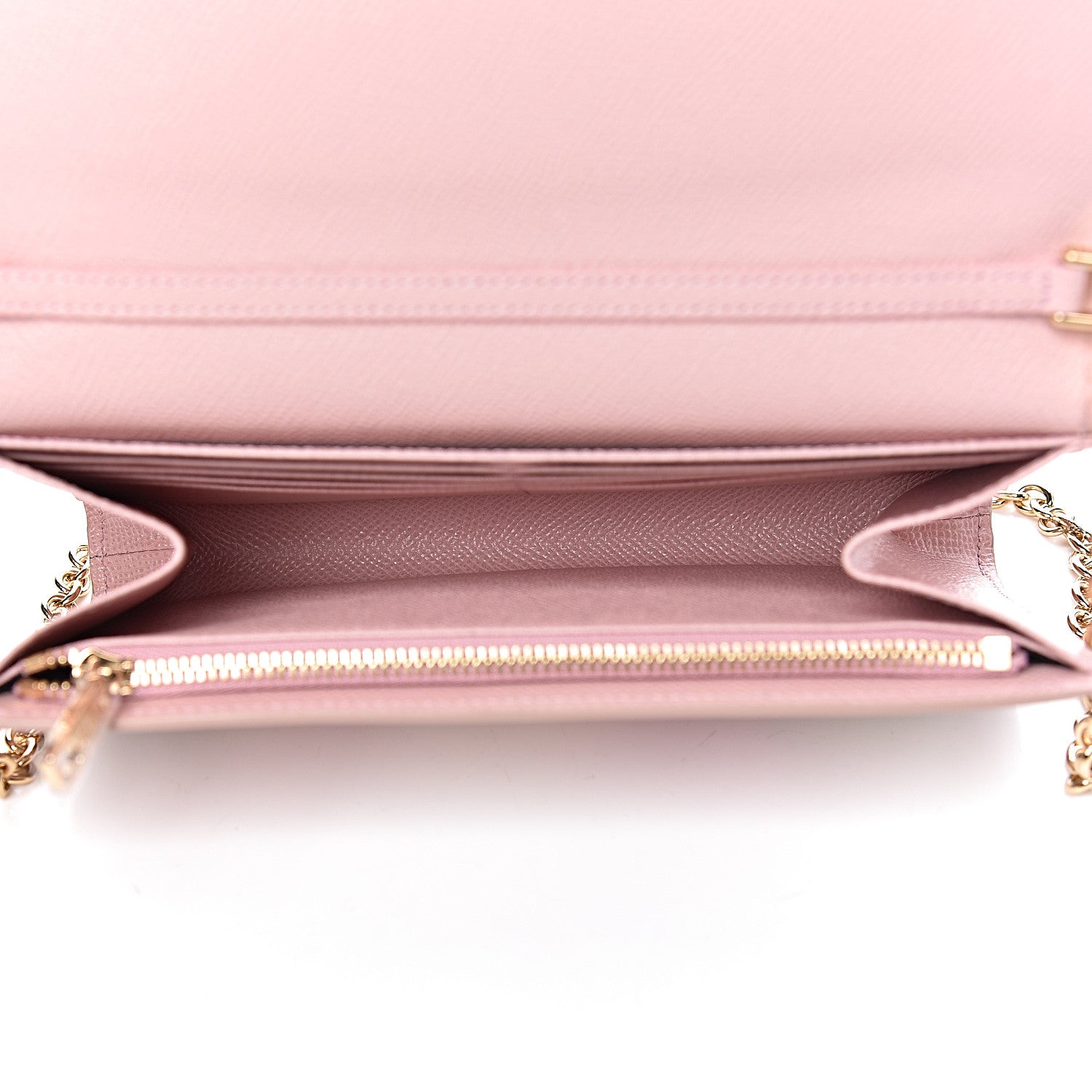Dolce & Gabbana Dauphine Rose Print Wallet On Chain Pink 5 of 9