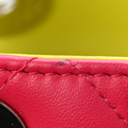Christian Dior Lambskin Cannage Medium Tri-Color Lady Dior Pink Blue Yellow 12 of 12