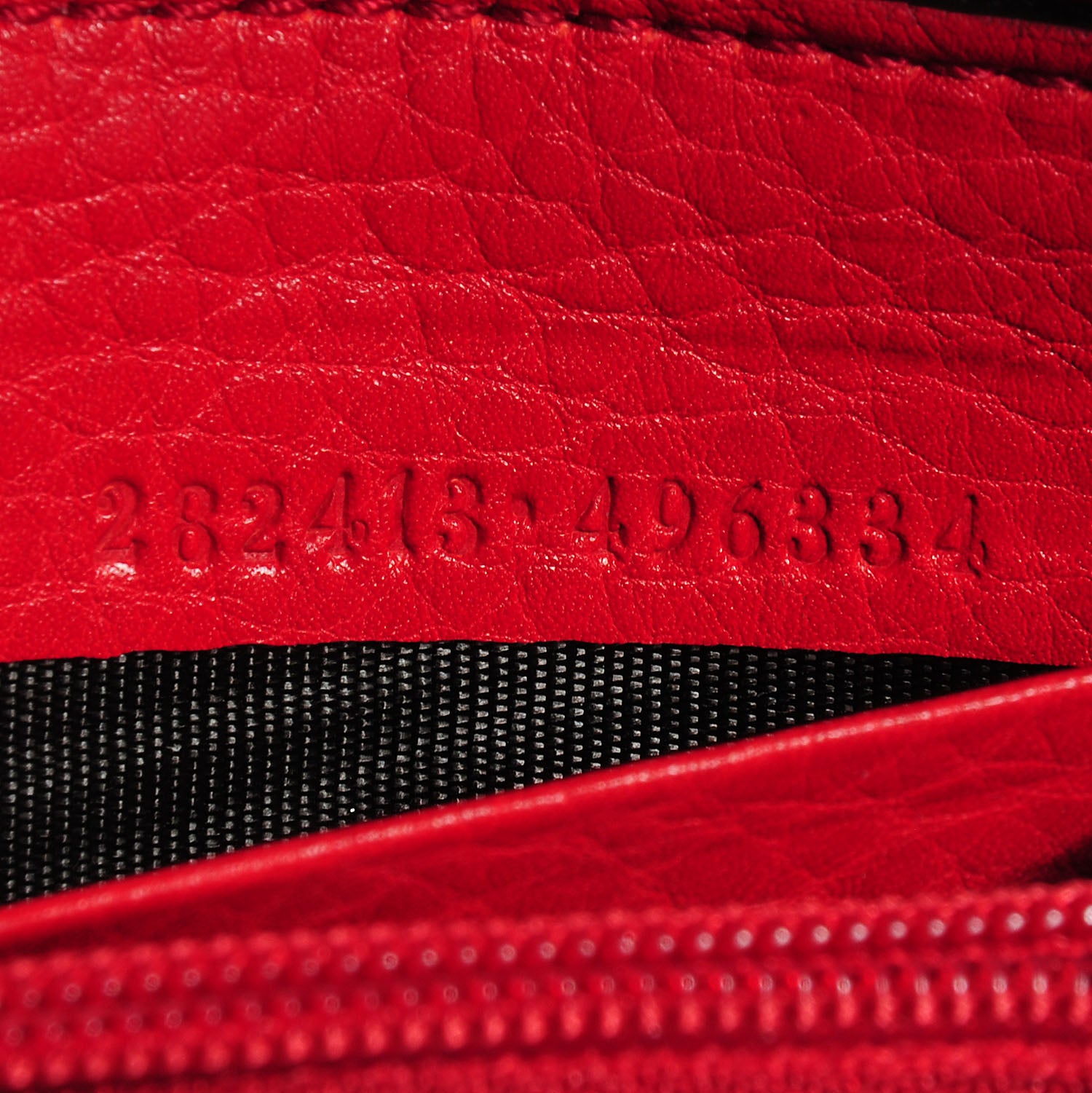 Gucci Pebbled Calfskin Soho Zip Around Wallet Red 8 of 8